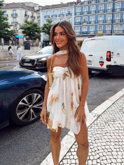 Asymmetrical Skirt Short Dress