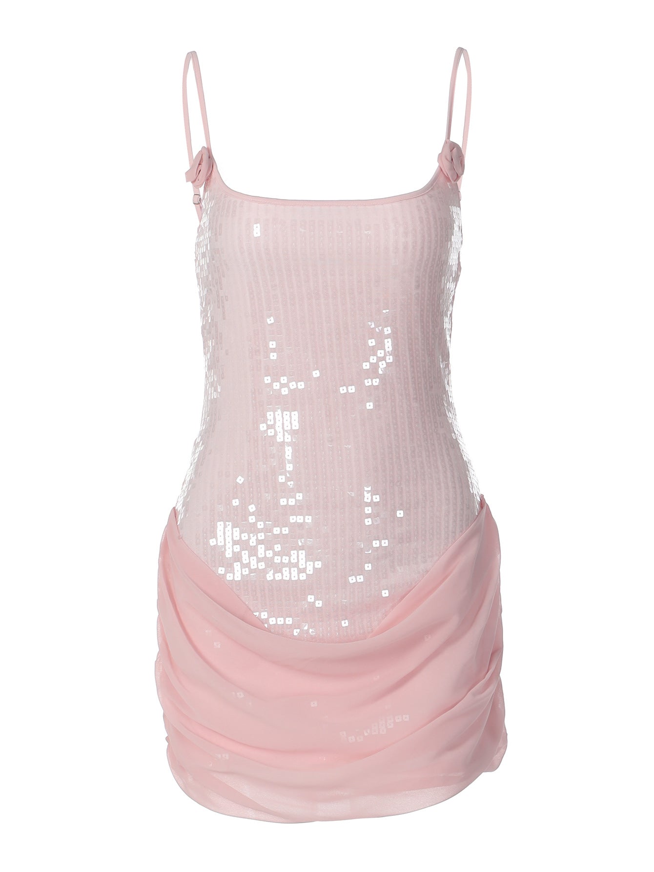 Adjustable Strap Sequined Bodycon Dress